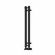 Black / 800 x 108mm Reina Designer Todi Vertical Towel Rail Mild Steel Radiator