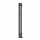 Black / 1200 x 108mm Reina Designer Todi Vertical Towel Rail Mild Steel Radiator