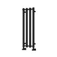 Black / 800 x 260mm Reina Designer Todi Vertical Towel Rail Mild Steel Radiator