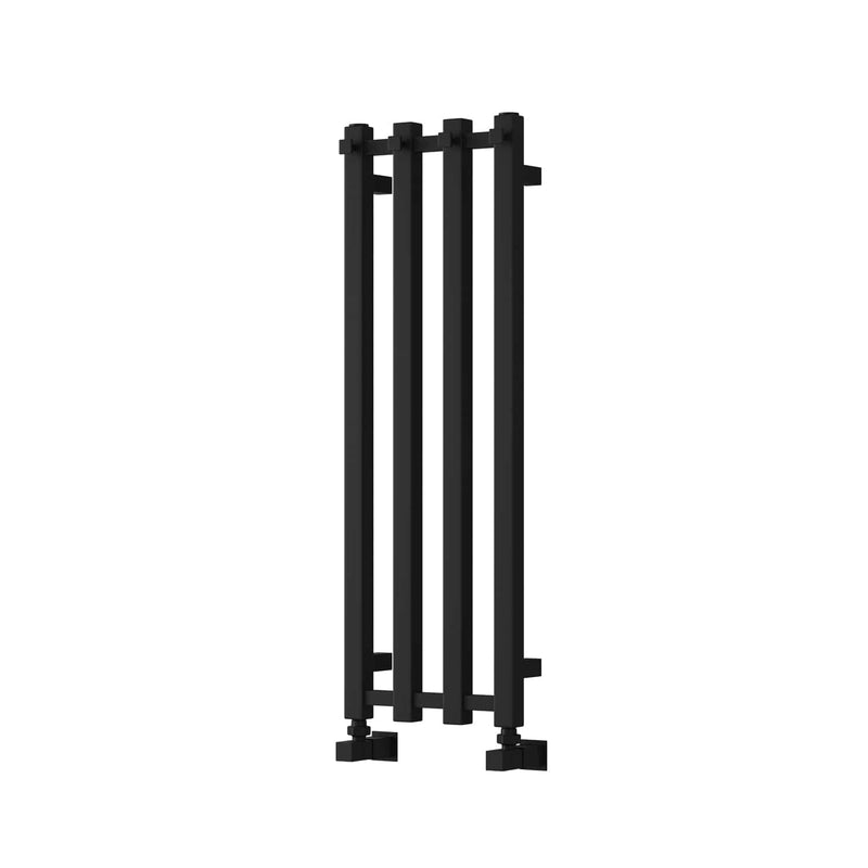 Black / 800 x 260mm Reina Designer Todi Vertical Towel Rail Mild Steel Radiator