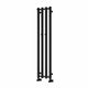 Black / 1200 x 260mm Reina Designer Todi Vertical Towel Rail Mild Steel Radiator