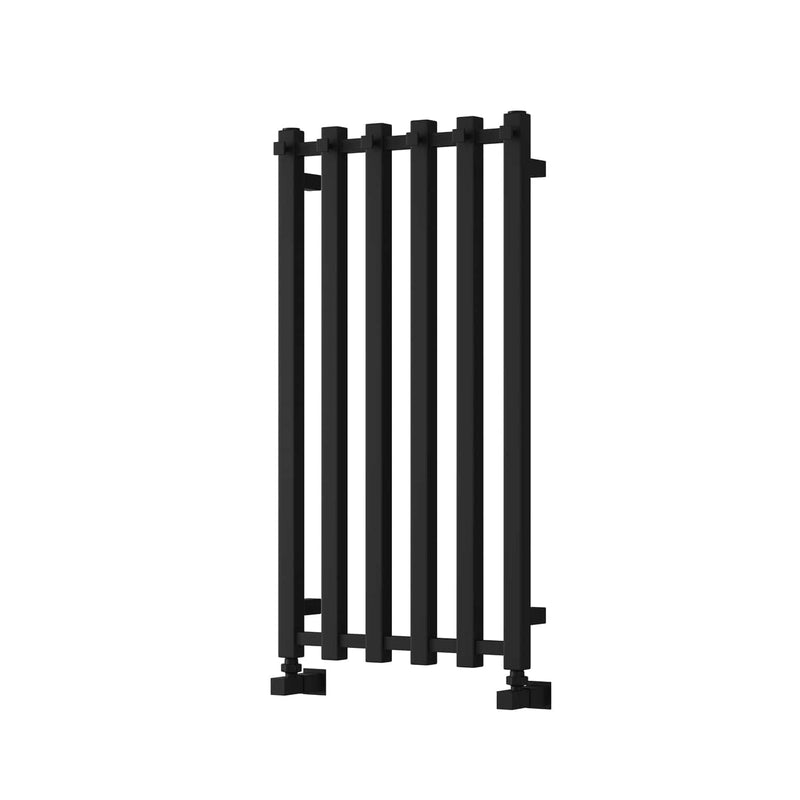 Black / 800 x 415mm Reina Designer Todi Vertical Towel Rail Mild Steel Radiator