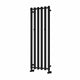 Black / 1200 x 415mm Reina Designer Todi Vertical Towel Rail Mild Steel Radiator