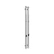 Chrome / 1200 x 108mm Reina Designer Todi Vertical Towel Rail Mild Steel Radiator