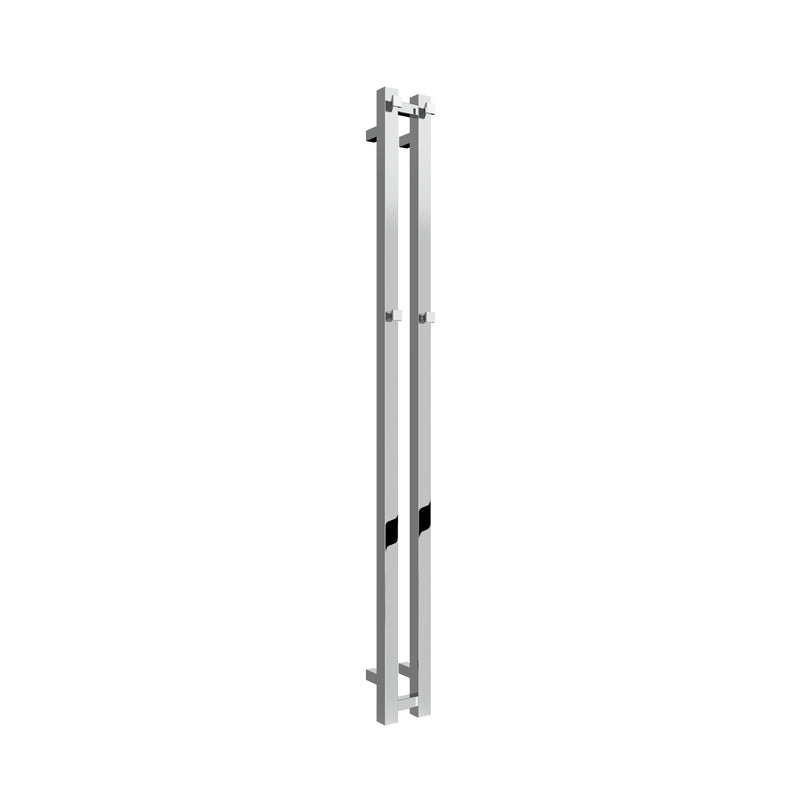 Chrome / 1200 x 108mm Reina Designer Todi Vertical Towel Rail Mild Steel Radiator