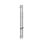 Chrome / 1200 x 108mm Reina Designer Todi Vertical Towel Rail Mild Steel Radiator