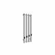 Chrome / 800 x 260mm Reina Designer Todi Vertical Towel Rail Mild Steel Radiator