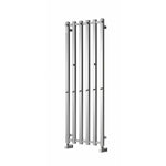 Chrome / 1200 x 415mm Reina Designer Todi Vertical Towel Rail Mild Steel Radiator