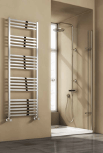 Reina Designer Vasto Vertical Chrome Towel Rail Steel Radiator