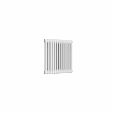 2 Column / 600 x 605 mm Reina Designer White Colona Traditional Column Horizontal Radiator