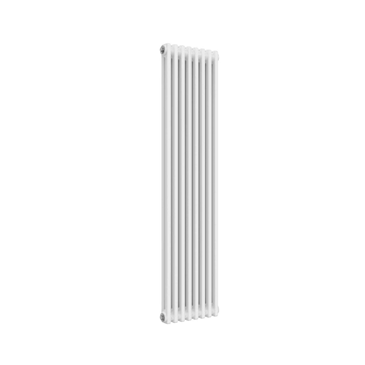 1500 x 380 mm / 2 Column Reina Designer White Colona Traditional Column Vertical Radiator