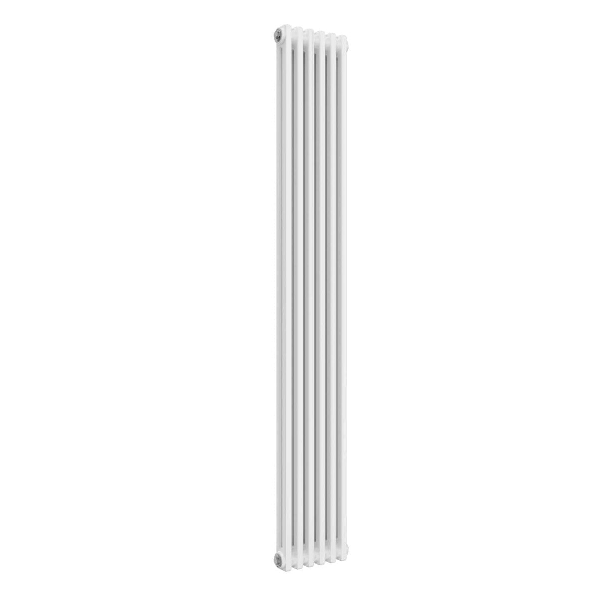 1800 x 290 mm / 2 Column Reina Designer White Colona Traditional Column Vertical Radiator