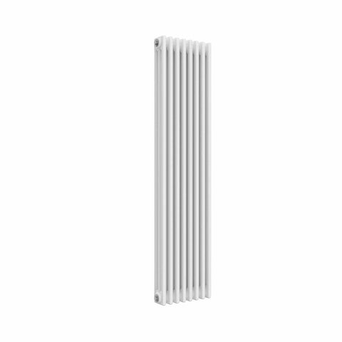 1500 x 380 mm / 3 Column Reina Designer White Colona Traditional Column Vertical Radiator