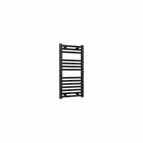 800 x 400 mm Reina Diva Black Flat Designer Heated Towel Radiator