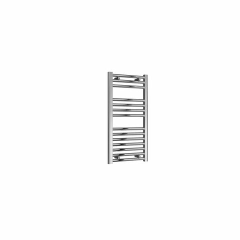 Flat / Straight / 800 x 400 mm Reina Diva Designer Chrome Heated Towel Radiator 25mm Tubes