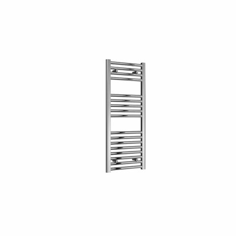 Flat / Straight / 1000 x 400 mm Reina Diva Designer Chrome Heated Towel Radiator 25mm Tubes