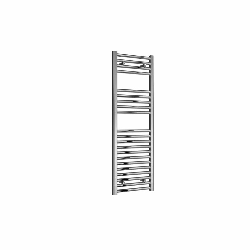 Flat / Straight / 1200 x 400 mm Reina Diva Designer Chrome Heated Towel Radiator 25mm Tubes