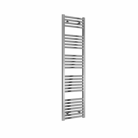 Flat / Straight / 1600 x 400 mm Reina Diva Designer Chrome Heated Towel Radiator 25mm Tubes