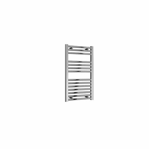 Flat / Straight / 800 x 450 mm Reina Diva Designer Chrome Heated Towel Radiator 25mm Tubes