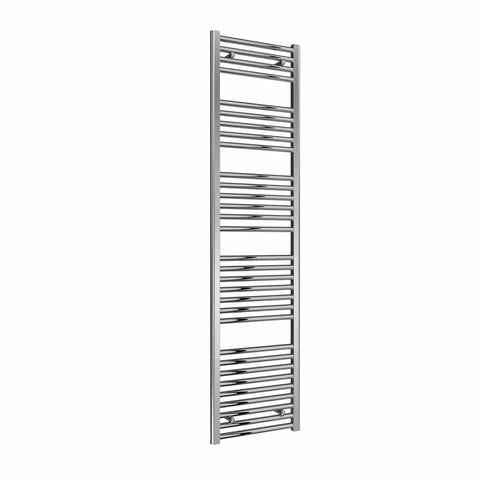 Flat / Straight / 1800 x 450 mm Reina Diva Designer Chrome Heated Towel Radiator 25mm Tubes