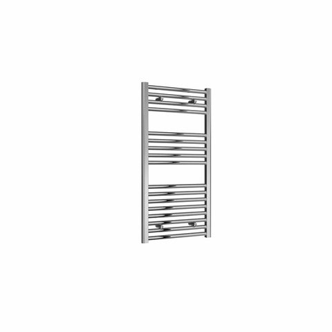 Flat / Straight / 1000 x 500 mm Reina Diva Designer Chrome Heated Towel Radiator 25mm Tubes