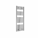 Flat / Straight / 1400 x 500 mm Reina Diva Designer Chrome Heated Towel Radiator 25mm Tubes