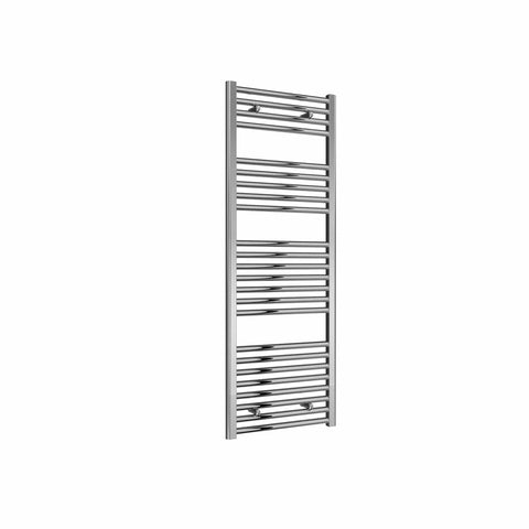 Flat / Straight / 1400 x 500 mm Reina Diva Designer Chrome Heated Towel Radiator 25mm Tubes