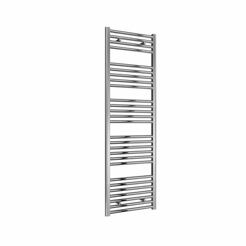 Flat / Straight / 1600 x 500 mm Reina Diva Designer Chrome Heated Towel Radiator 25mm Tubes