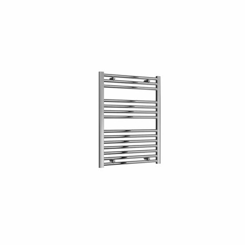 Flat / Straight / 800 x 600 mm Reina Diva Designer Chrome Heated Towel Radiator 25mm Tubes