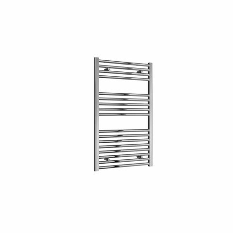 Flat / Straight / 1000 x 600 mm Reina Diva Designer Chrome Heated Towel Radiator 25mm Tubes