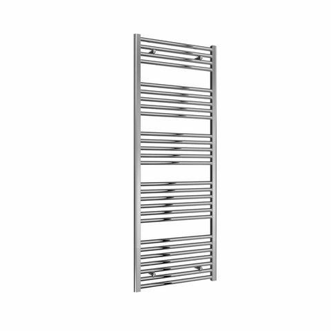 Flat / Straight / 1600 x 600 mm Reina Diva Designer Chrome Heated Towel Radiator 25mm Tubes