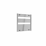 Flat / Straight / 800 x 750 mm Reina Diva Designer Chrome Heated Towel Radiator 25mm Tubes