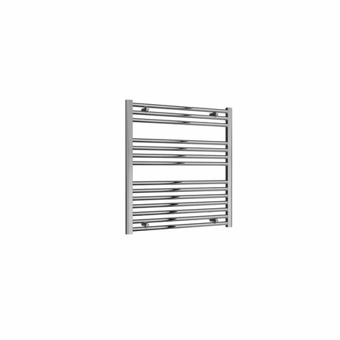 Flat / Straight / 800 x 750 mm Reina Diva Designer Chrome Heated Towel Radiator 25mm Tubes