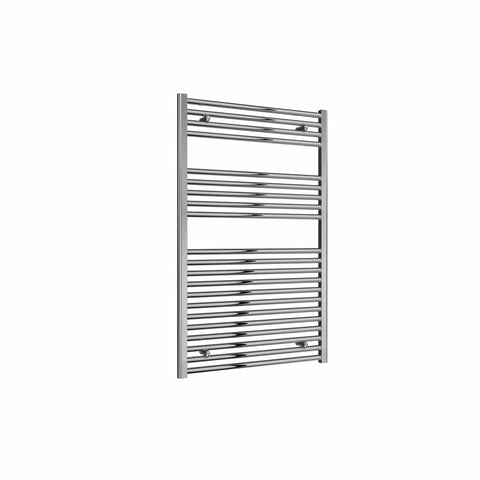 Flat / Straight / 1200 x 750 mm Reina Diva Designer Chrome Heated Towel Radiator 25mm Tubes