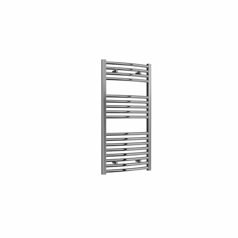 Curved / 1000 x 500 mm Reina Diva Designer Chrome Heated Towel Radiator 25mm Tubes