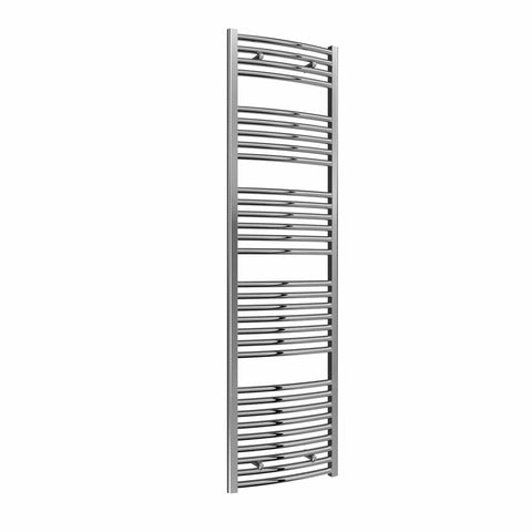 Curved / 1800 x 500 mm Reina Diva Designer Chrome Heated Towel Radiator 25mm Tubes