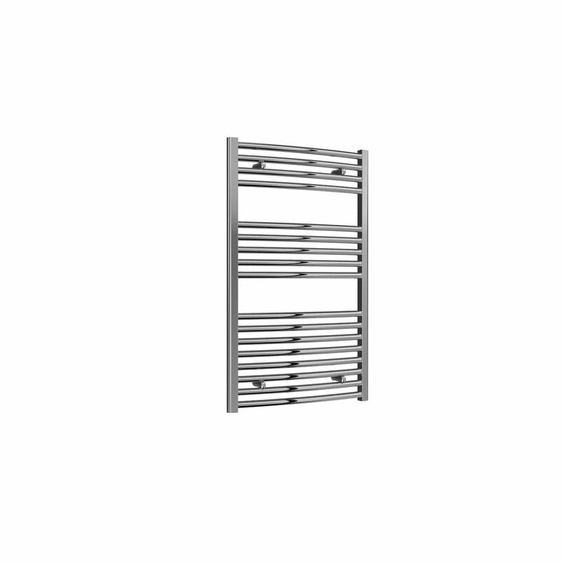 Curved / 1000 x 600 mm Reina Diva Designer Chrome Heated Towel Radiator 25mm Tubes