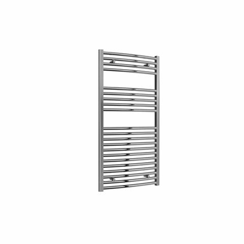 Curved / 1200 x 600 mm Reina Diva Designer Chrome Heated Towel Radiator 25mm Tubes