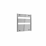 Curved / 800 x 750 mm Reina Diva Designer Chrome Heated Towel Radiator 25mm Tubes