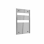 Curved / 1200 x 750 mm Reina Diva Designer Chrome Heated Towel Radiator 25mm Tubes