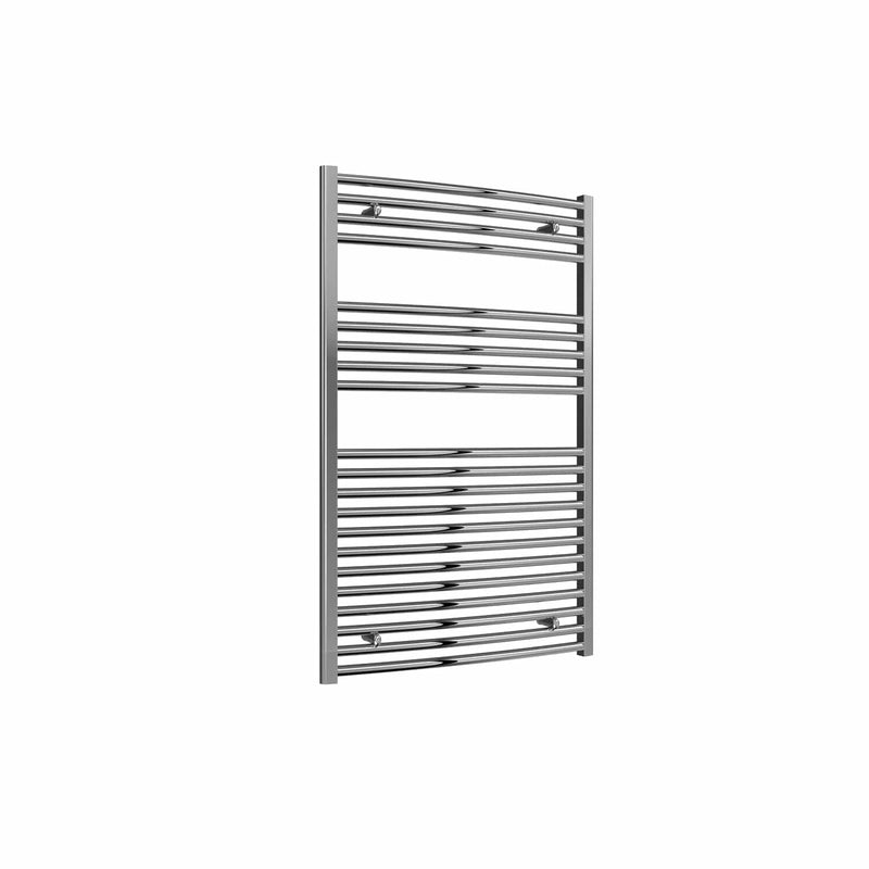 Curved / 1200 x 750 mm Reina Diva Designer Chrome Heated Towel Radiator 25mm Tubes