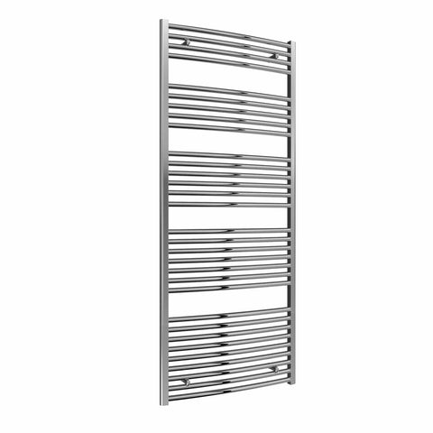 Curved / 1800 x 750 mm Reina Diva Designer Chrome Heated Towel Radiator 25mm Tubes