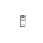 Flat / Straight / 600 x 300 mm Reina Diva Designer Chrome Heated Towel Radiator 25mm Tubes