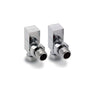 Reina Loge Square Angled Valve Pair Chrome For Towel Rail