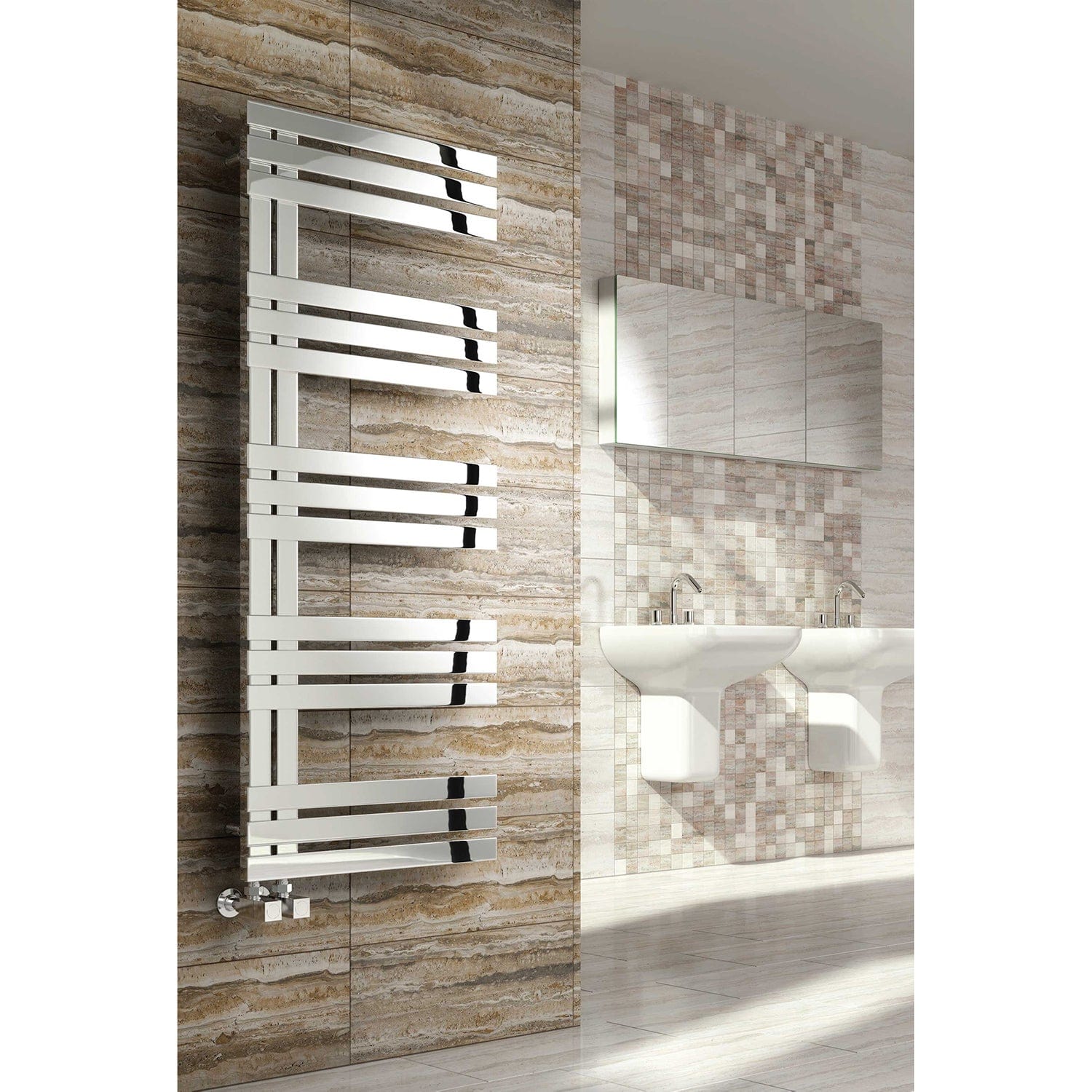 Reina Designer Lovere Vertical Polished Stainless Radiator