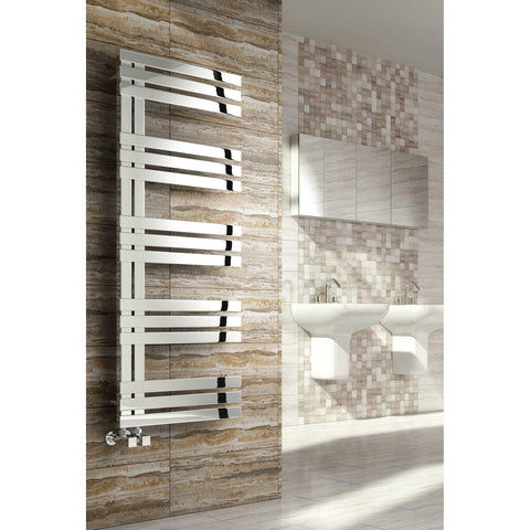 Reina Lovere Vertical Polished Heated Stainless Steel Radiator