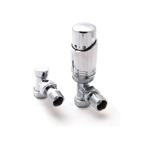 Reina Modal TRV Angled Valve Chrome With Lockshield