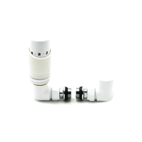 Reina Modal TRV Corner Valve White With Lockshield