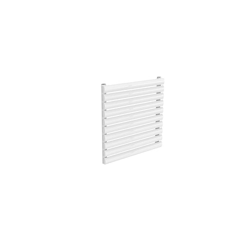 Single / White / 590 x 600 mm Reina Nevah Horizontal Mild Steel Designer Radiator