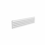 Double / White / 295 x 1200 mm Reina Nevah Horizontal Mild Steel Designer Radiator